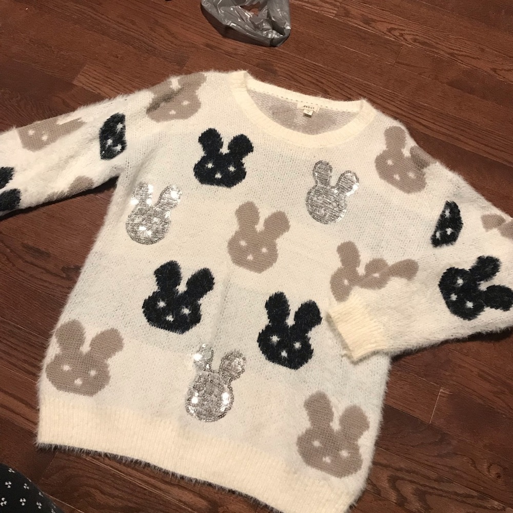 🐰 Sequined Bunny Sweater